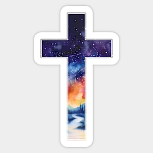 Wisdom Cross Sticker